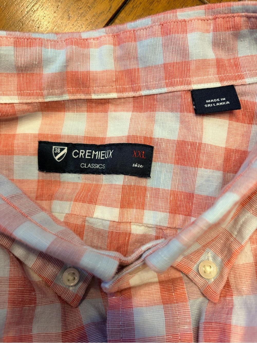 Cremieux Men’s Pink and Blue Short Sleeve Button Down Collar Shirt, Size XXL - Picture 8 of 10